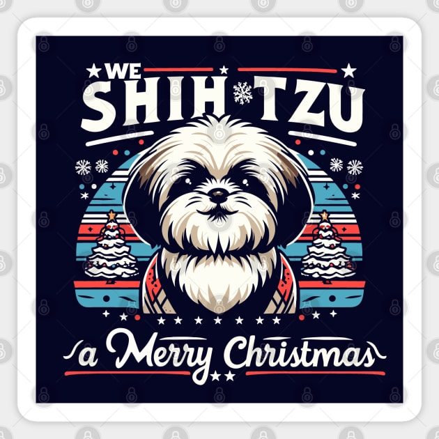 We Shih Tzu A Merry Christmas Sticker by SubtleSplit